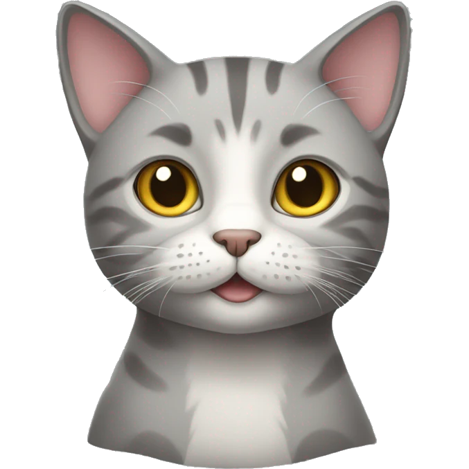greay cat emoji