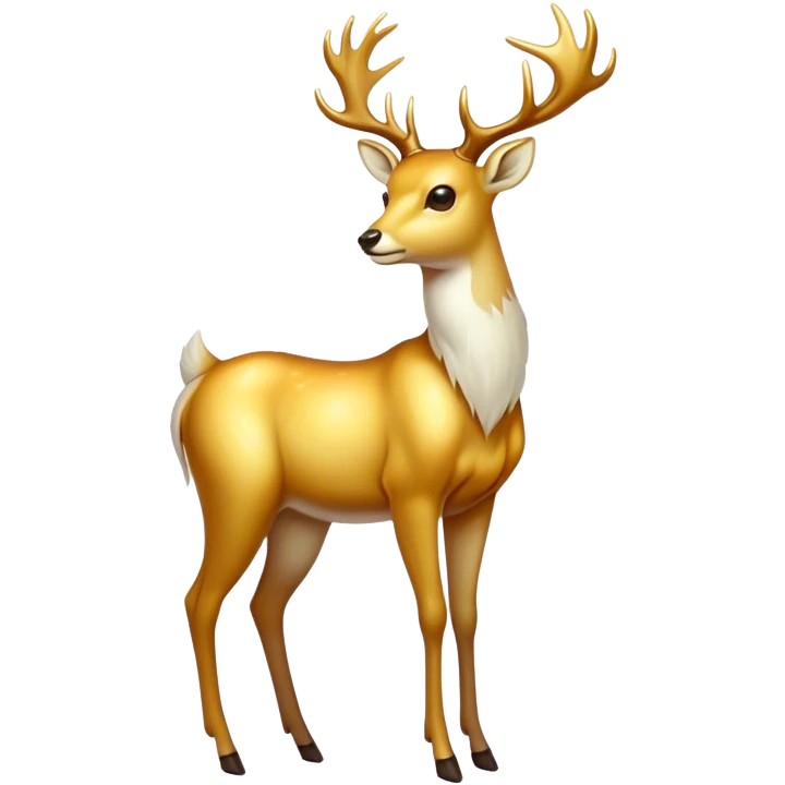 ghostly golden buck deer emoji
