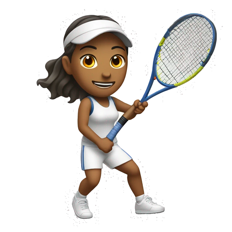 una persona daltónica jugando tenis emoji