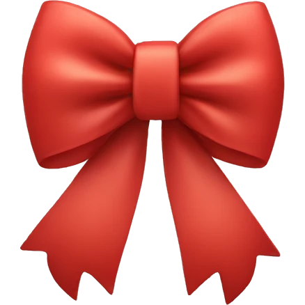 Red thin bow emoji