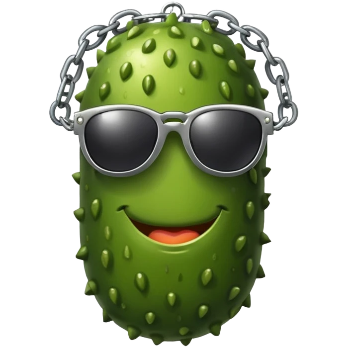 pickle with chain and sunglasses emoji