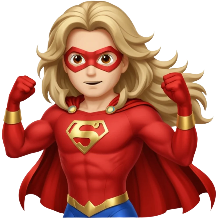 Superhero long hair  emoji