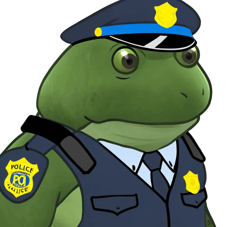 bufo in a police suit emoji