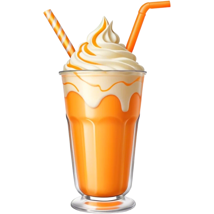 Orange creamsicle milkshake emoji