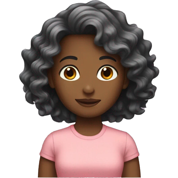 girl with wavy hair emoji