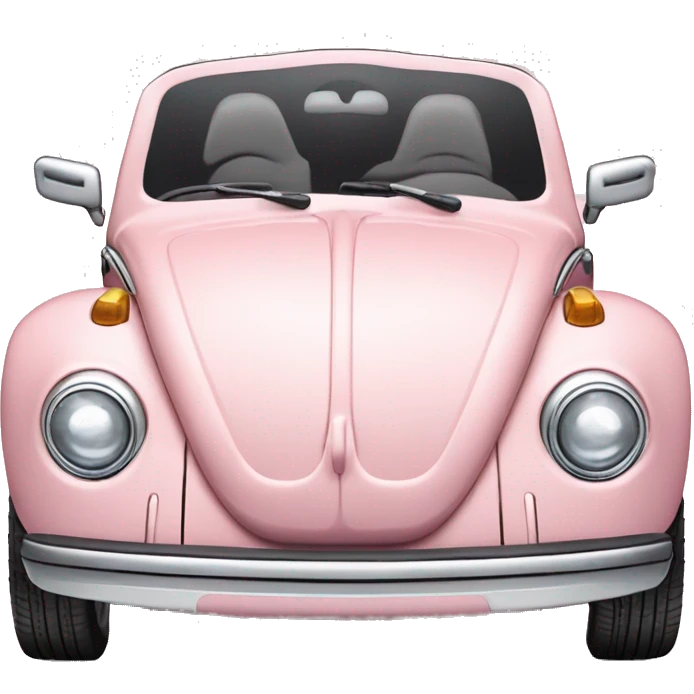 2019 Pastel pink Volkswagen beetle bug convertible  emoji