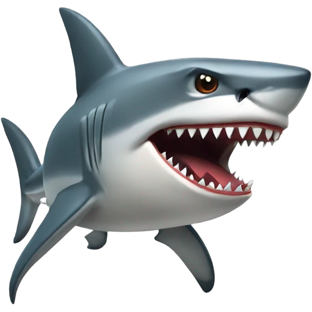 Angry shark emoji