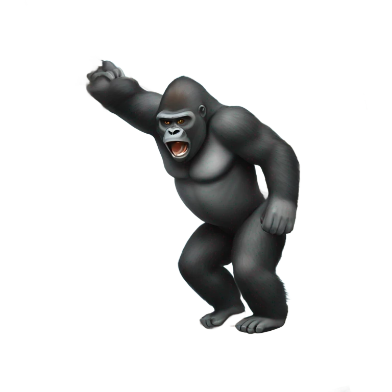 Gorilla destroying a bridge emoji