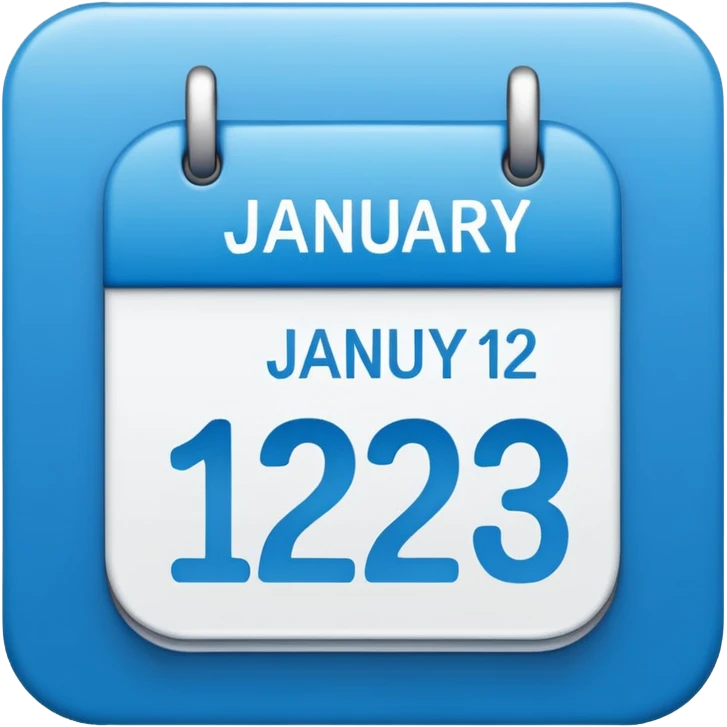 January 12 calendar icon emoji