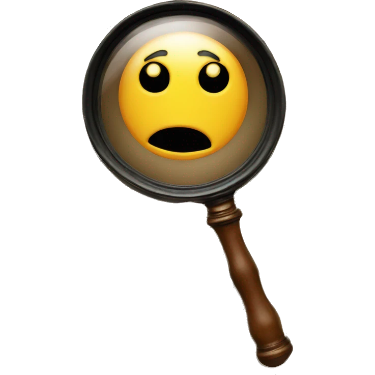 vintage book with magnifying glass emoji