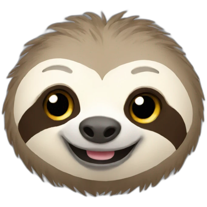 Sloth-happy emoji