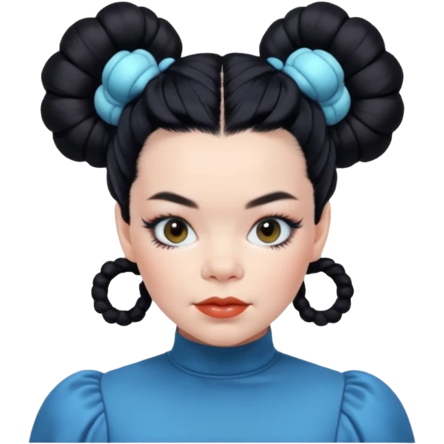 Bjork debut space buns hair 90s emoji