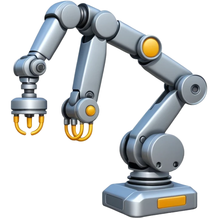 emoji about smartfactory with robot arm and AGV emoji