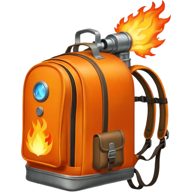 flame thrower with backpack emoji