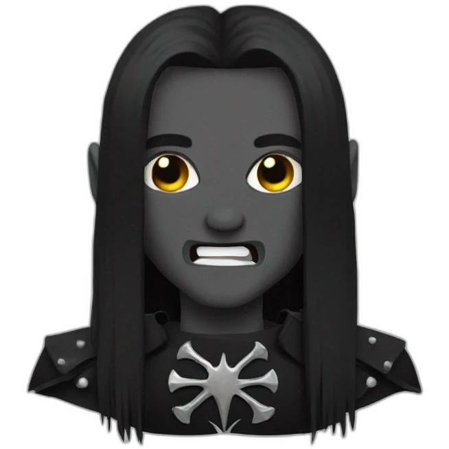Black metal singer emoji