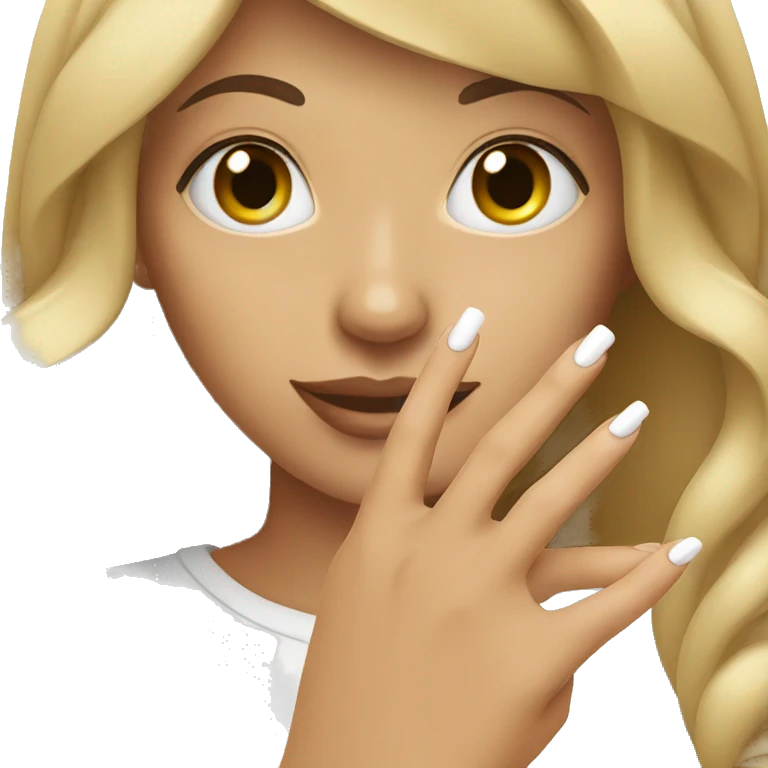 women doing her nail emoji