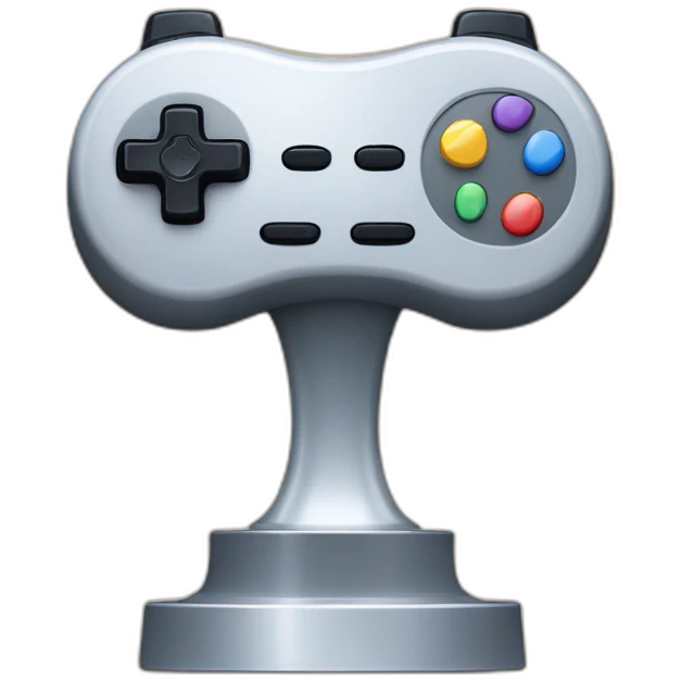 A trophy with a video game controller inside emoji