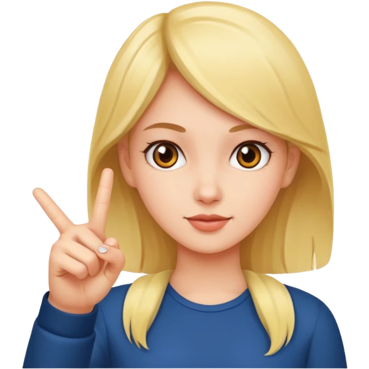 Ein Mädchen was Mittel Finger zeigt  emoji