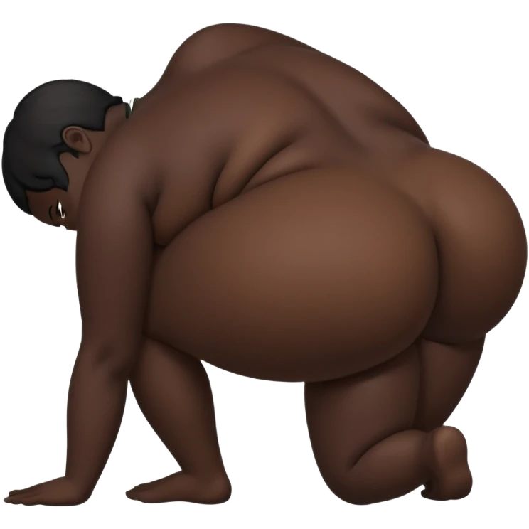 Cartoon nude fat black ass bent over emoji