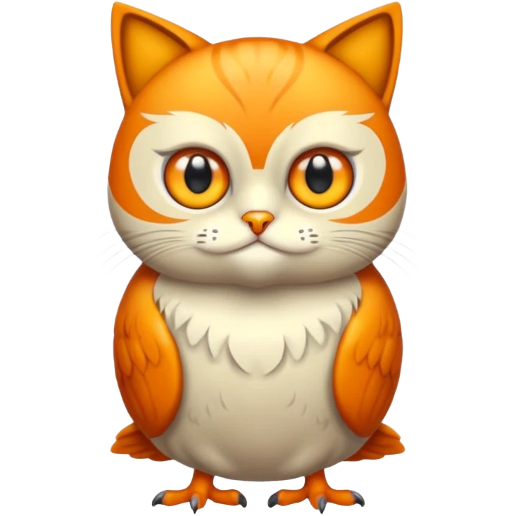 Hazme un gato con cuerpo de búho emoji