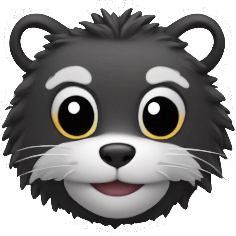 Black and white meincoon emoji