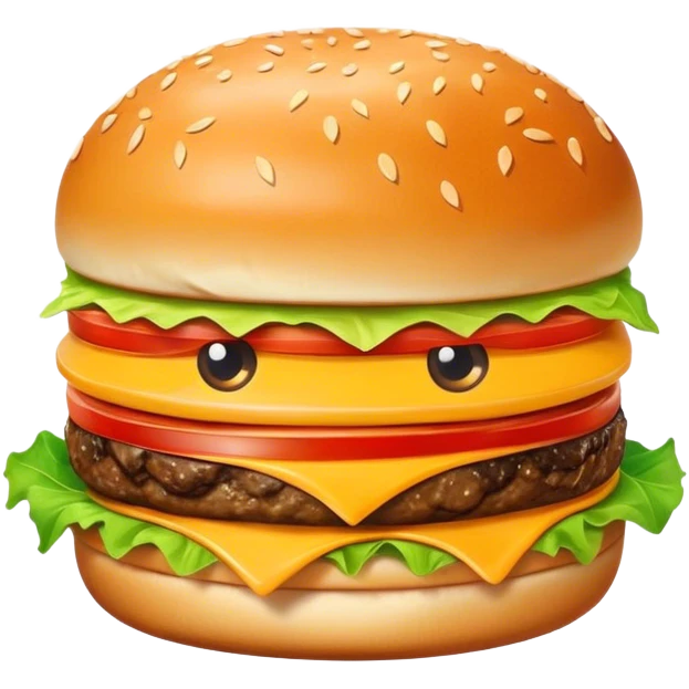 anime burger with eyes emoji