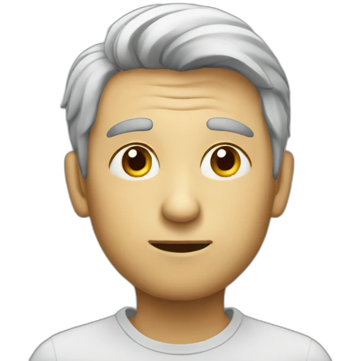 curious man thinkin emoji