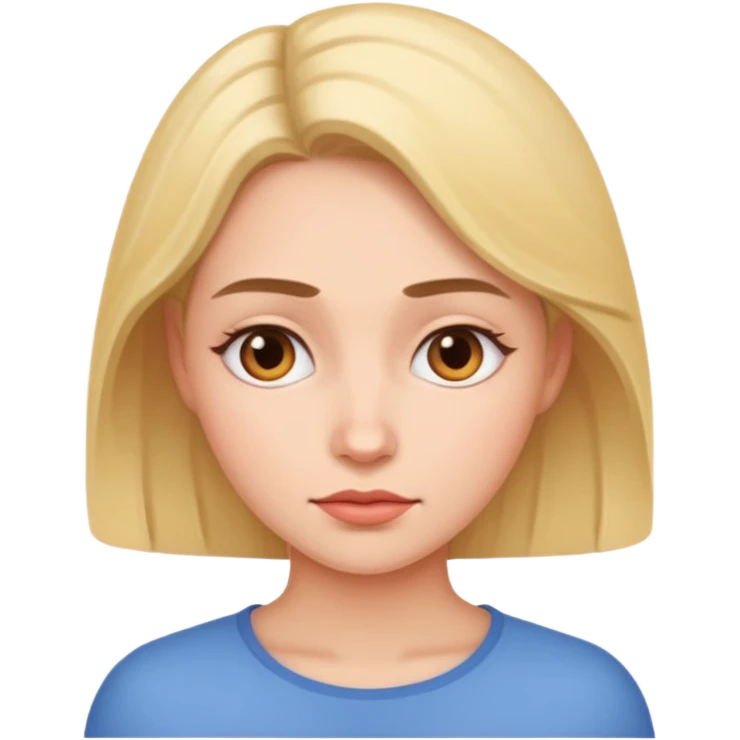 a thoughtful woman with emoji