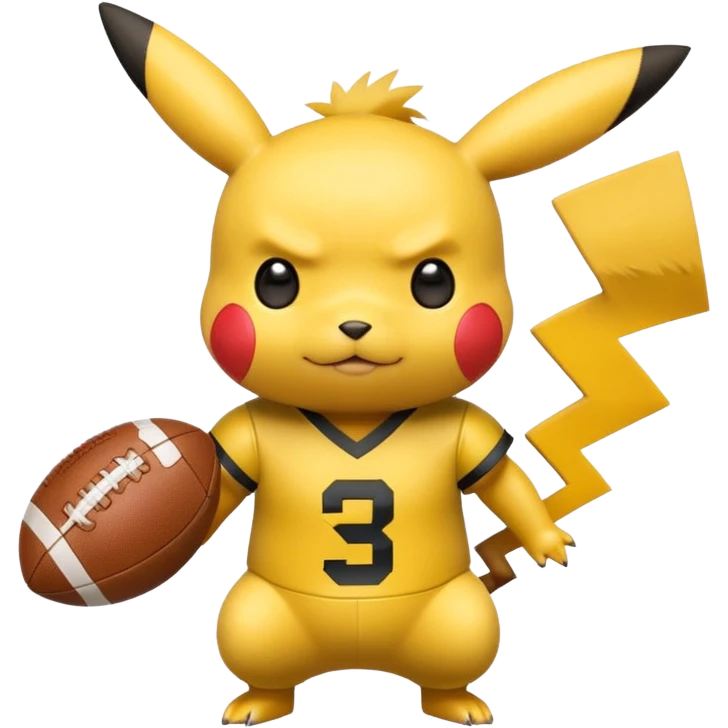 Pikachu as a football player emoji