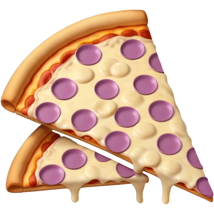 Pale purple pile of pizza emoji