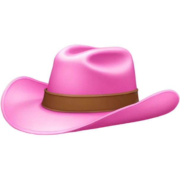 Cowboy hat emoji but the hat is pink emoji