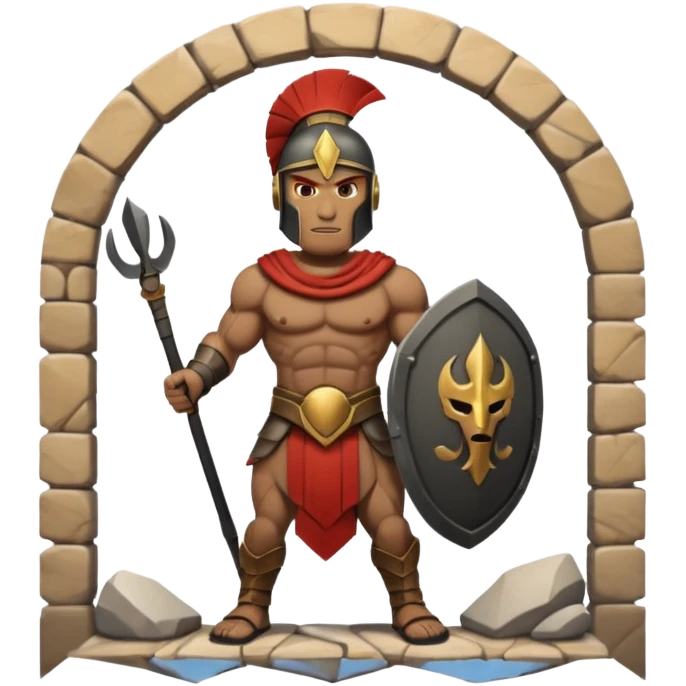 Spartan soldier house emoji