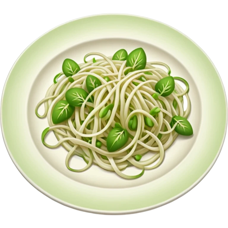 Bean sprouts laid on plate emoji