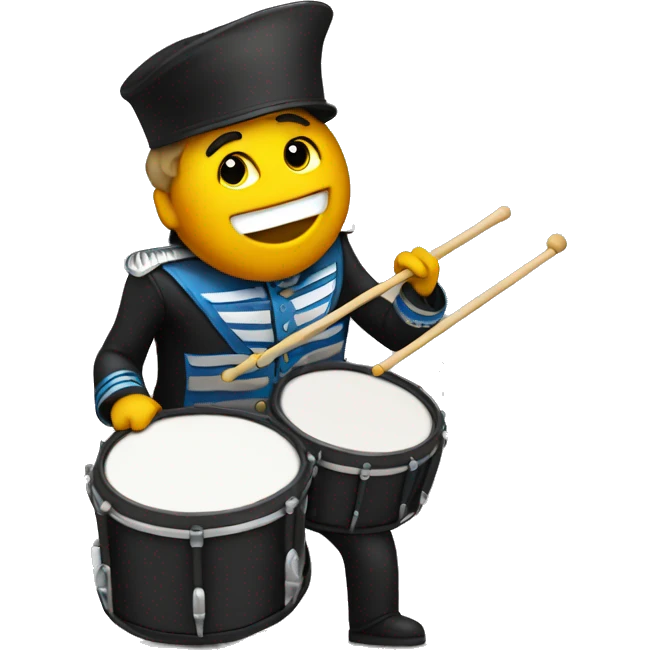 marching band man playing drums  emoji