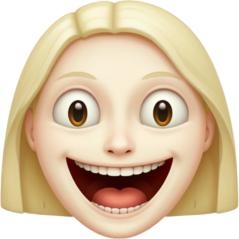 creepy long smile emoji