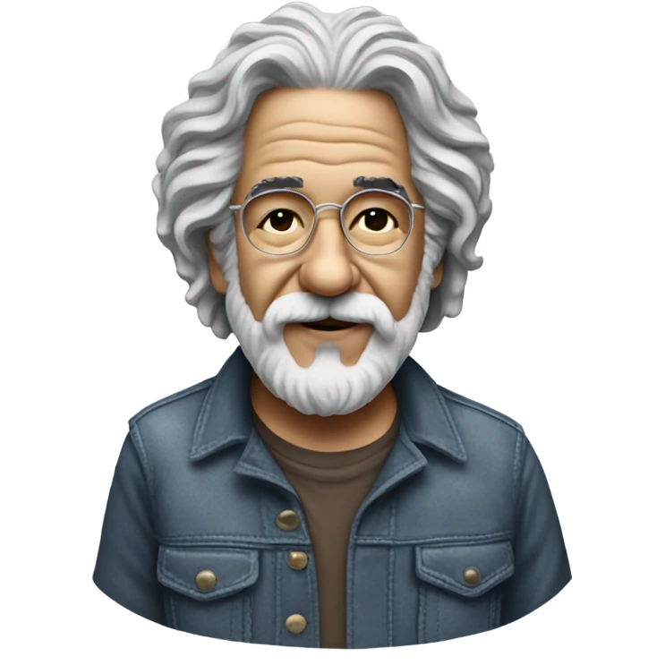 Photorealistic Jerry garcia emoji