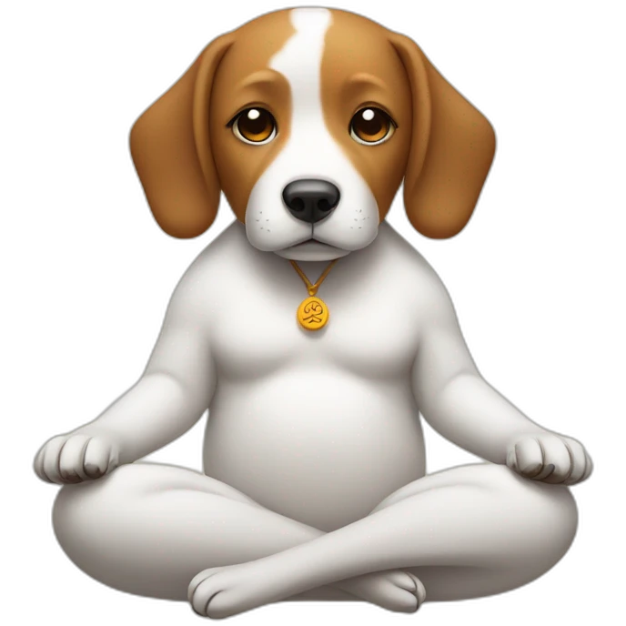 meditating dog emoji