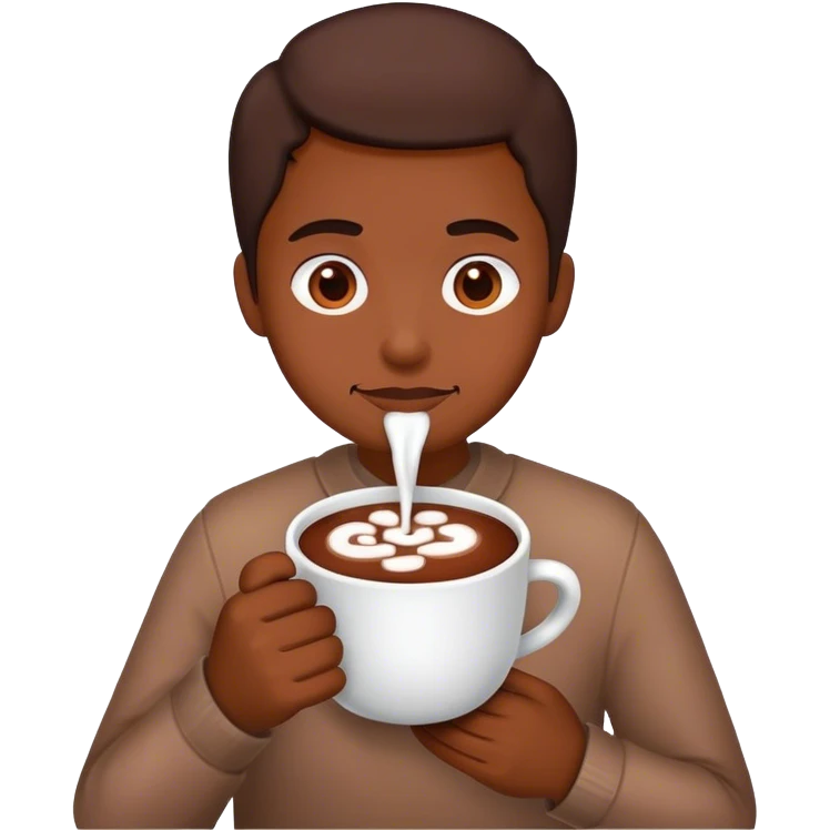 Tomando chocolate emoji