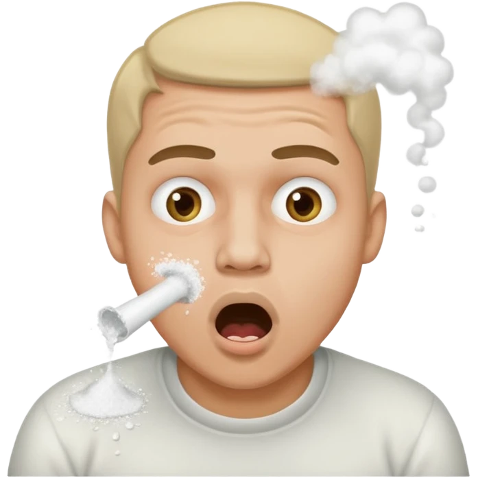 Guy snorting cocaine emoji emoji