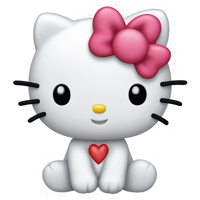 hello kitty heart emoji