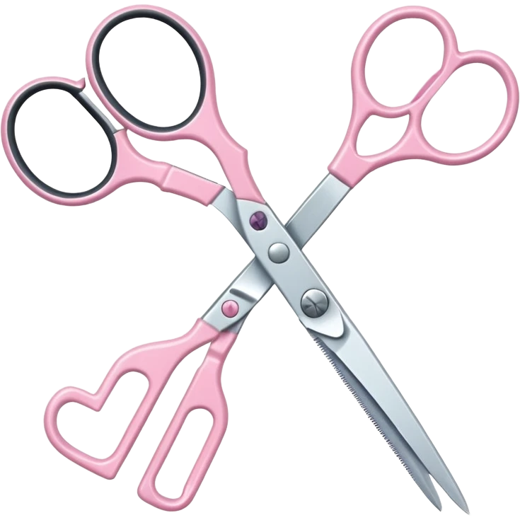 pastel pink professional scissors iOS Apple emoji style emoji
