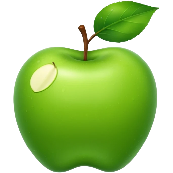 Green apple with leaf emoji