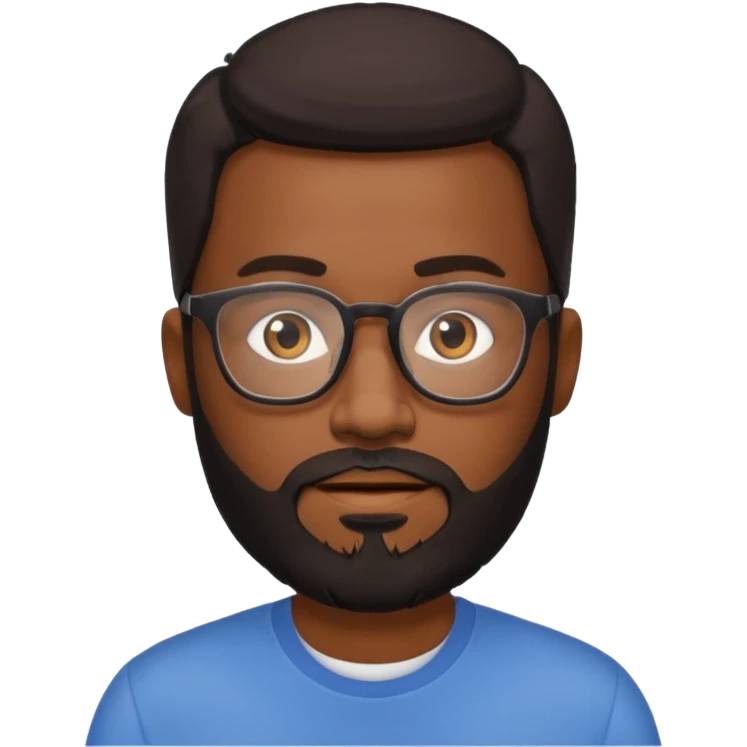 black bearded man with eyeglass emoji