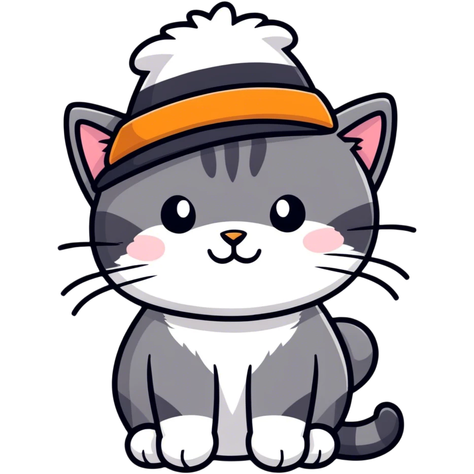 Cat wearing a hat  emoji