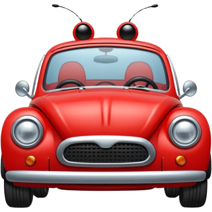Ant driving a car emoji