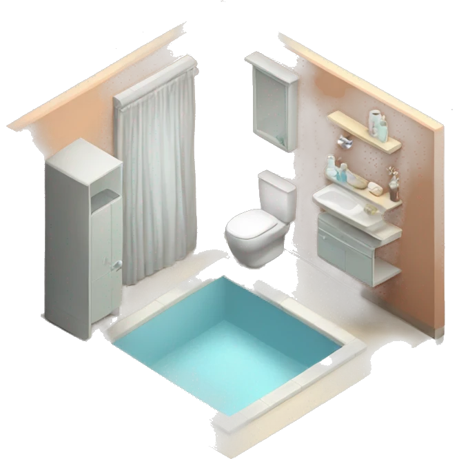 bathroom in the apartment isometric emoji