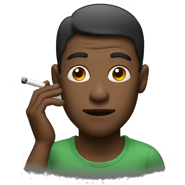 A guy smoking emoji