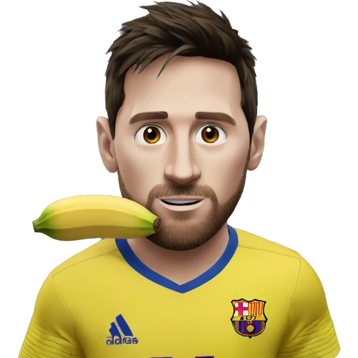 Messi mange des bananes  emoji