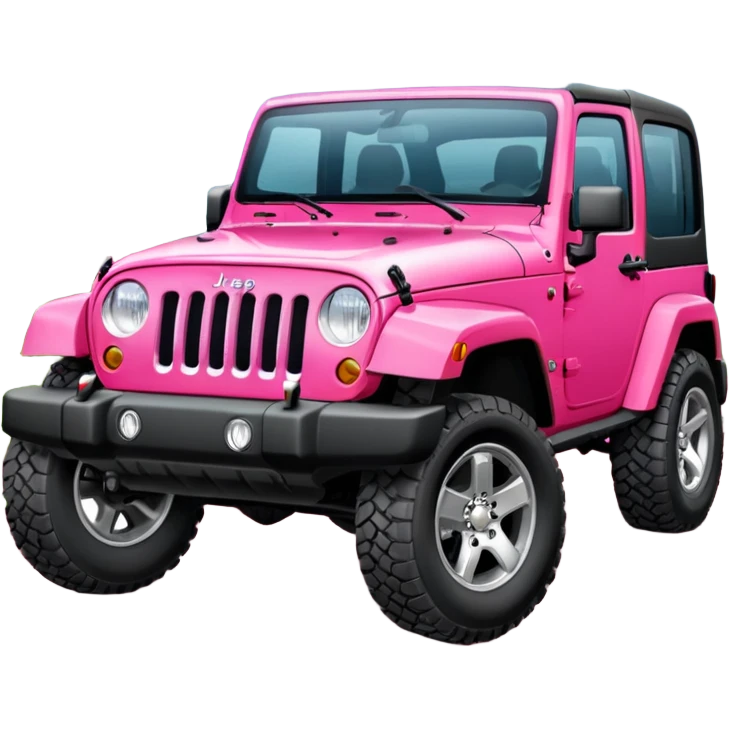 Raspberry pink all over jeep wrangler 4 door  emoji