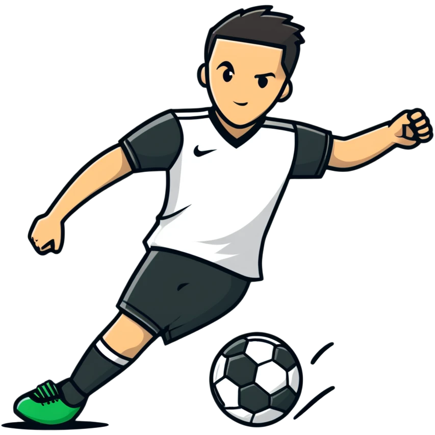 soccer player kicking ball emoji